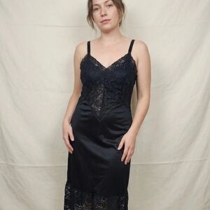 Vintage Caresse Lace Slip Dress Size 34 Summer Basics Whimsigoth Vamp Bella Swan